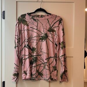 Pink Camouflage Long Sleeve Shirt